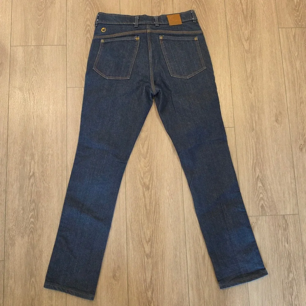 Origin USA Factory Jeans Mens 32x33 Dark Wash Straight Leg Denim Made in USA